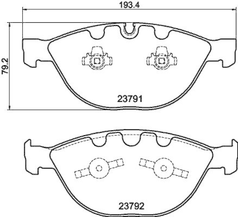 HELLA Bremsbelagsatz, Scheibenbremse 8DB 355 006-551