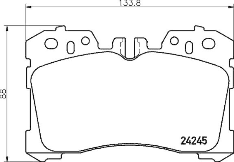 HELLA Bremsbelagsatz, Scheibenbremse 8DB 355 006-661