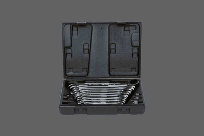KS TOOLS Ratchet Ring Open-ended Spanner Set