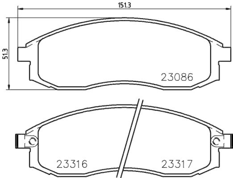 HELLA Bremsbelagsatz, Scheibenbremse 8DB 355 006-731