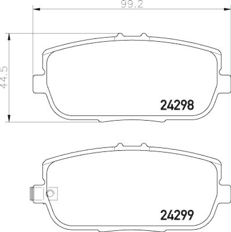HELLA Bremsbelagsatz, Scheibenbremse 8DB 355 006-781