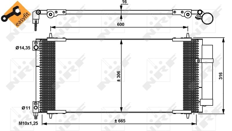 NRF Kondensator, Klimaanlage EASY FIT 35905