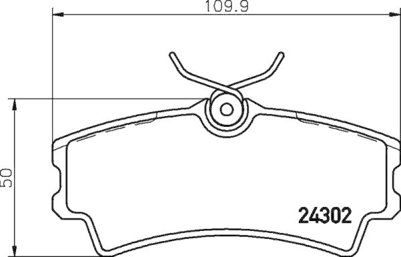 HELLA Bremsbelagsatz, Scheibenbremse 8DB 355 006-821