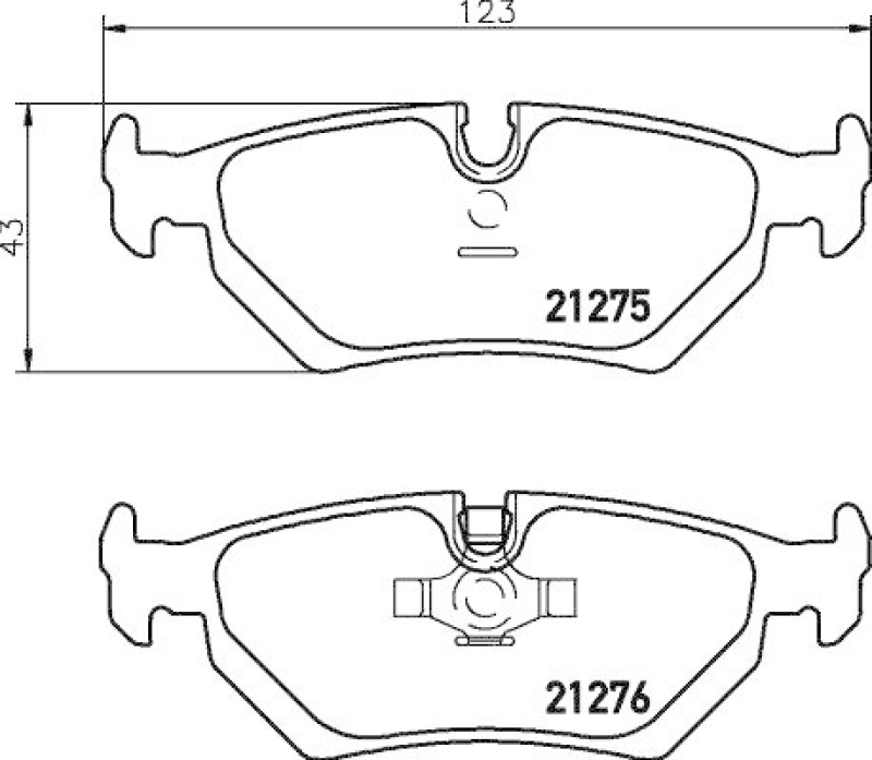 HELLA Bremsbelagsatz, Scheibenbremse 8DB 355 006-841