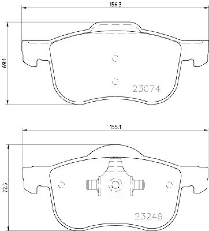 HELLA Bremsbelagsatz, Scheibenbremse 8DB 355 006-851