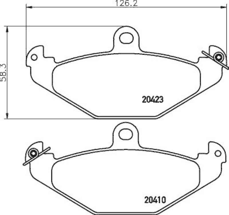 HELLA Bremsbelagsatz, Scheibenbremse 8DB 355 019-191
