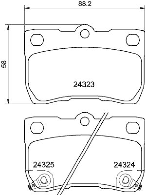 HELLA Bremsbelagsatz, Scheibenbremse 8DB 355 006-971