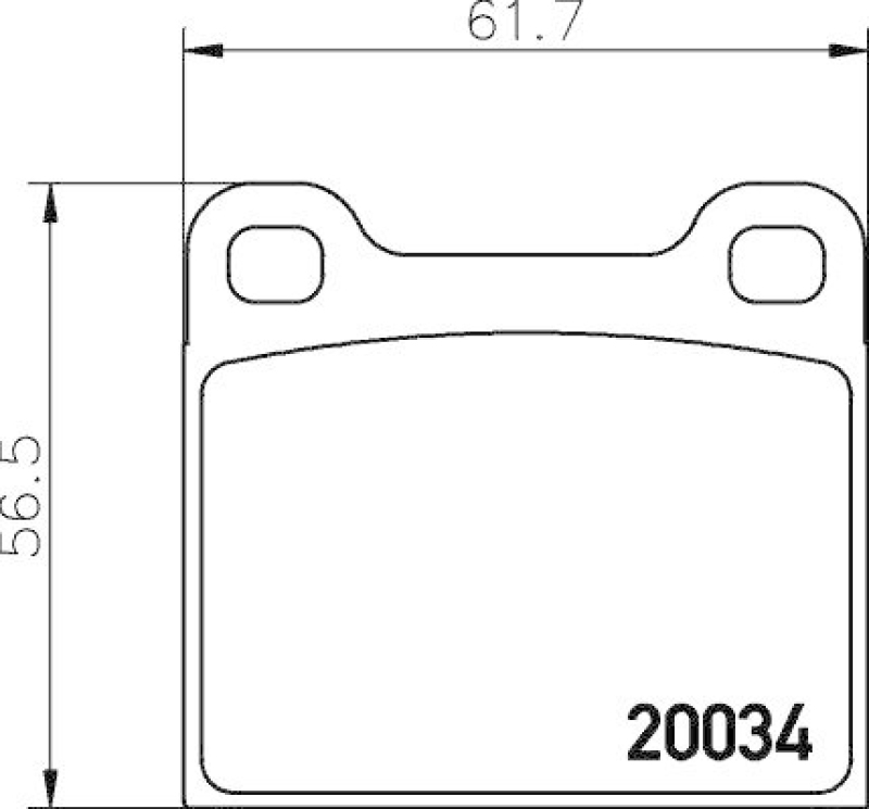 HELLA Bremsbelagsatz, Scheibenbremse 8DB 355 007-021