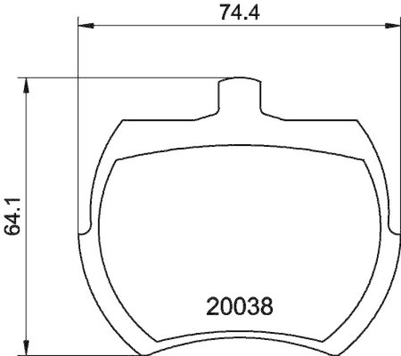 HELLA Bremsbelagsatz, Scheibenbremse 8DB 355 007-081