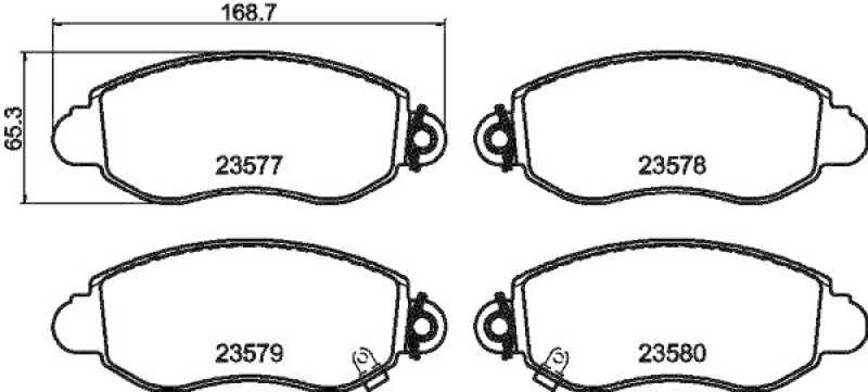 HELLA Bremsbelagsatz, Scheibenbremse 8DB 355 019-361