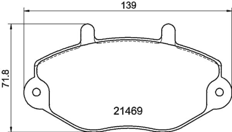 HELLA Bremsbelagsatz, Scheibenbremse 8DB 355 019-381
