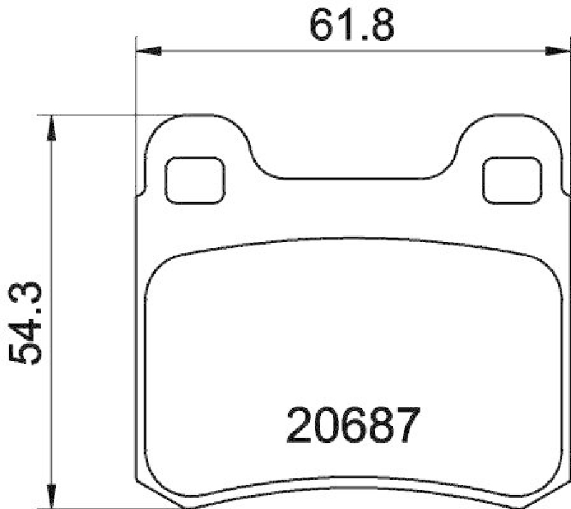 HELLA Bremsbelagsatz, Scheibenbremse 8DB 355 007-321
