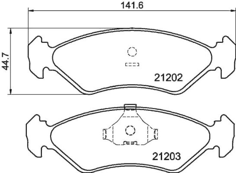 HELLA Bremsbelagsatz, Scheibenbremse 8DB 355 007-391