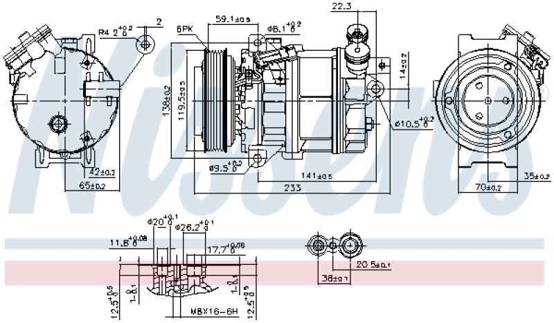 NISSENS Kompressor, Klimaanlage ** FIRST FIT **