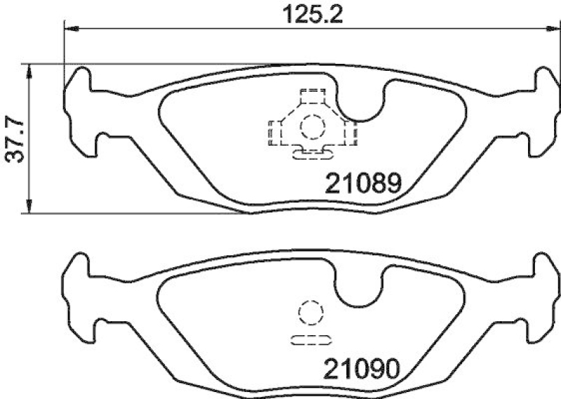 HELLA Bremsbelagsatz, Scheibenbremse 8DB 355 007-521