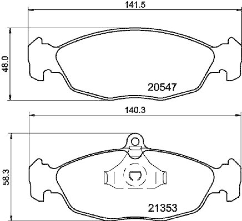 HELLA Bremsbelagsatz, Scheibenbremse 8DB 355 007-531