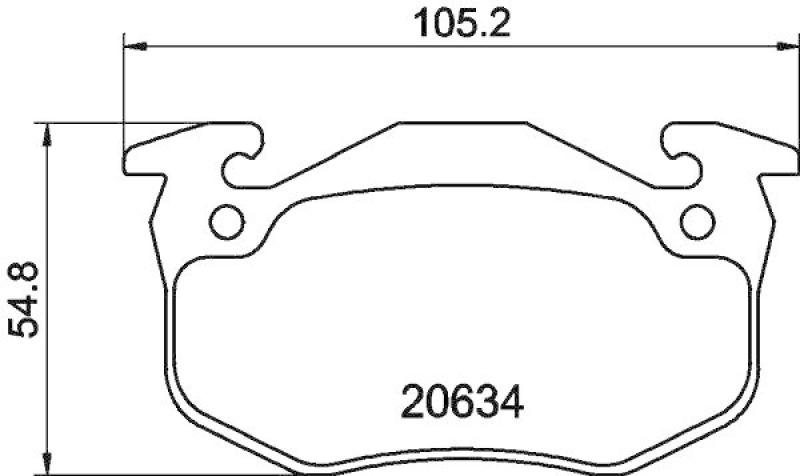 HELLA Bremsbelagsatz, Scheibenbremse 8DB 355 007-661