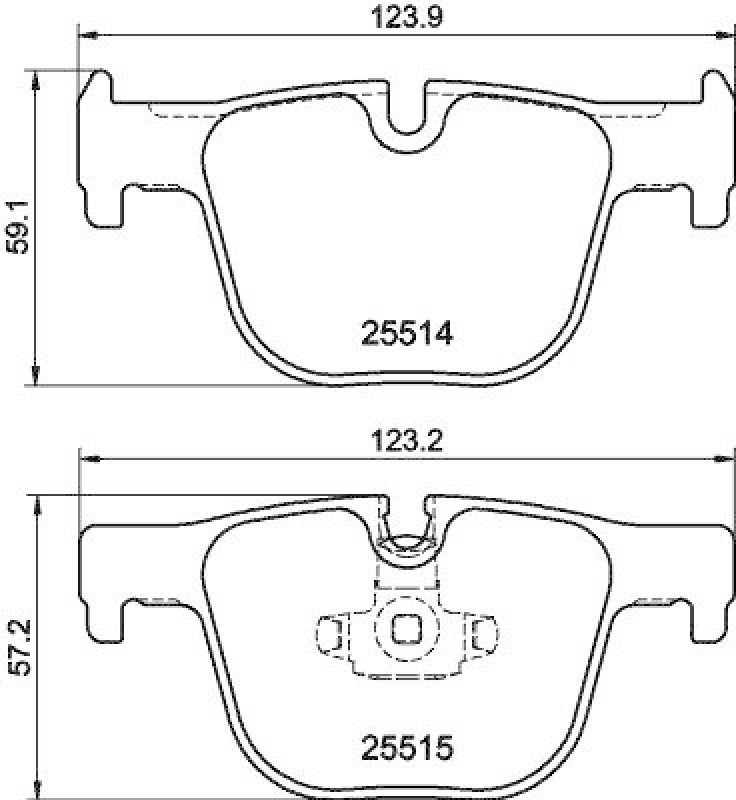 HELLA Bremsbelagsatz, Scheibenbremse 8DB 355 019-781