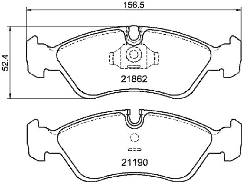 HELLA Bremsbelagsatz, Scheibenbremse 8DB 355 007-761