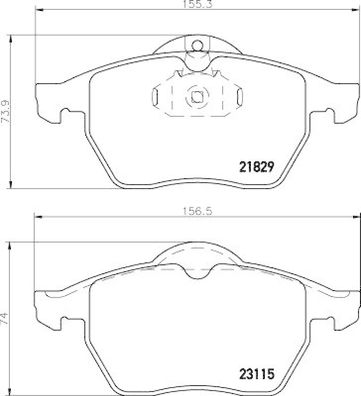 HELLA Bremsbelagsatz, Scheibenbremse 8DB 355 007-771