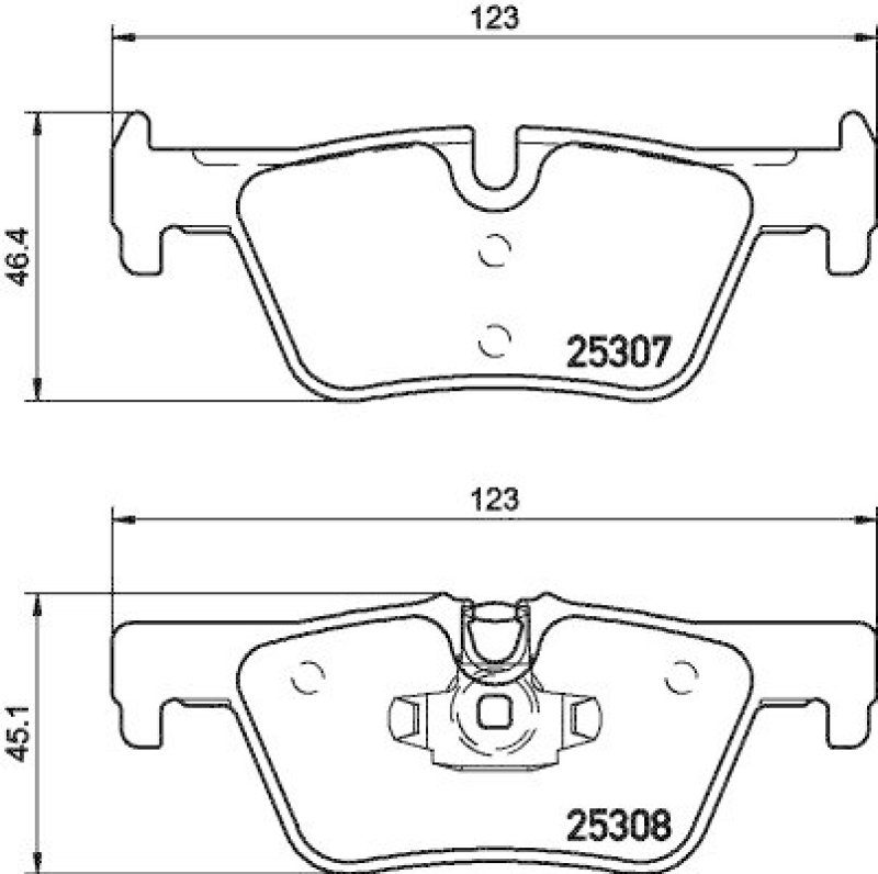 HELLA Bremsbelagsatz, Scheibenbremse 8DB 355 019-971