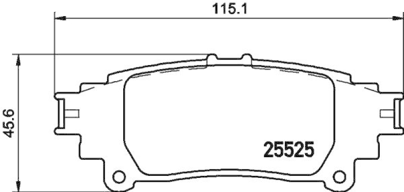 HELLA Bremsbelagsatz, Scheibenbremse 8DB 355 020-001