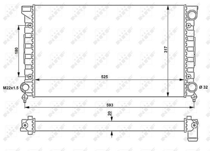 NRF Radiator, engine cooling