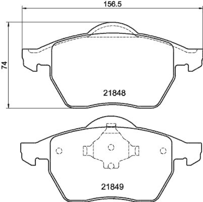 HELLA Bremsbelagsatz, Scheibenbremse 8DB 355 008-001