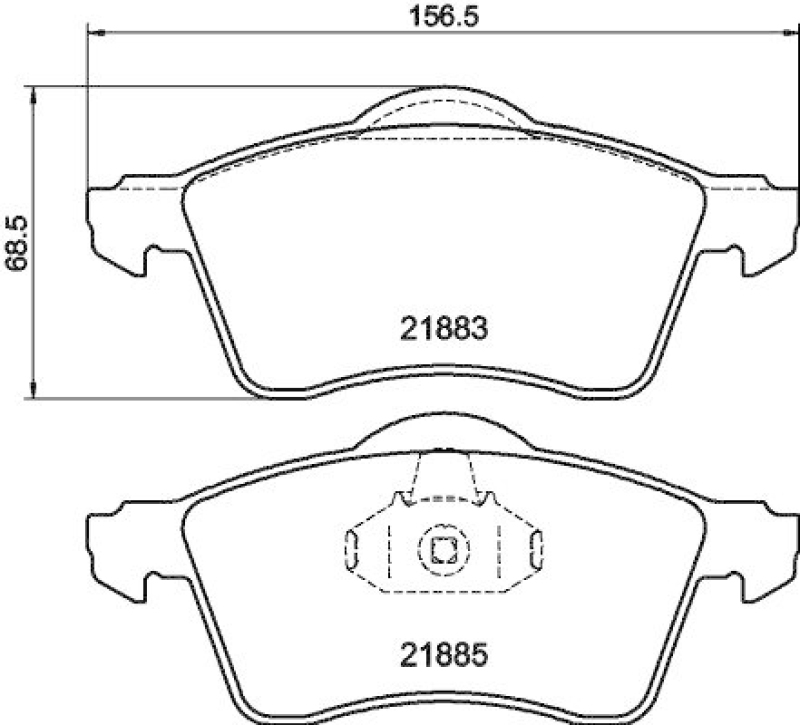 HELLA Bremsbelagsatz, Scheibenbremse 8DB 355 008-011