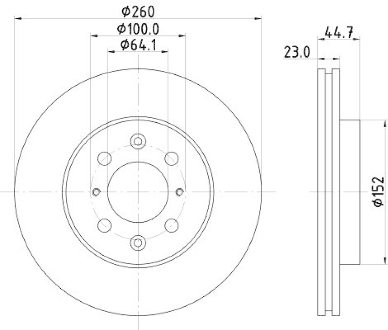 2x HELLA Bremsscheibe 8DD 355 110-321