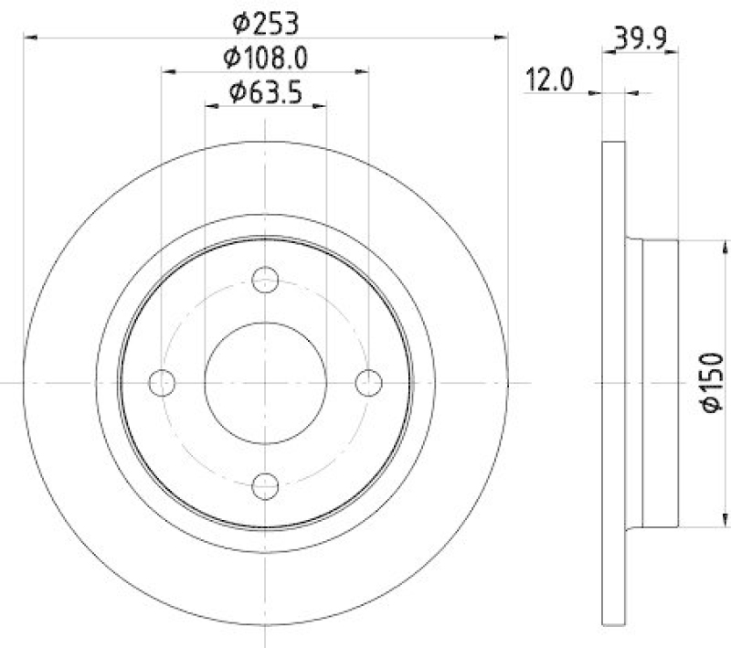2x HELLA Bremsscheibe PRO 8DD 355 126-611