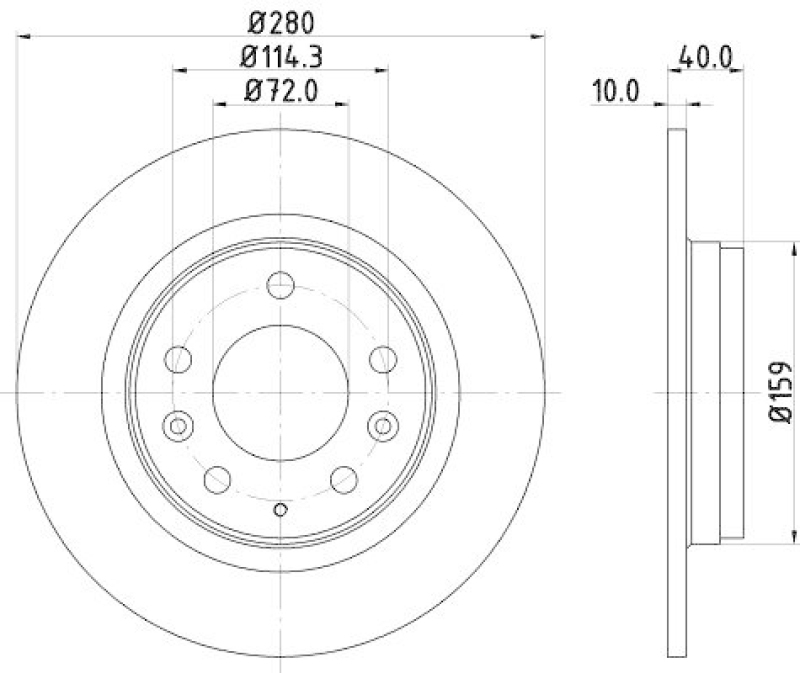 2x HELLA Bremsscheibe PRO 8DD 355 110-381
