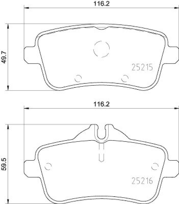 HELLA Bremsbelagsatz, Scheibenbremse 8DB 355 020-161