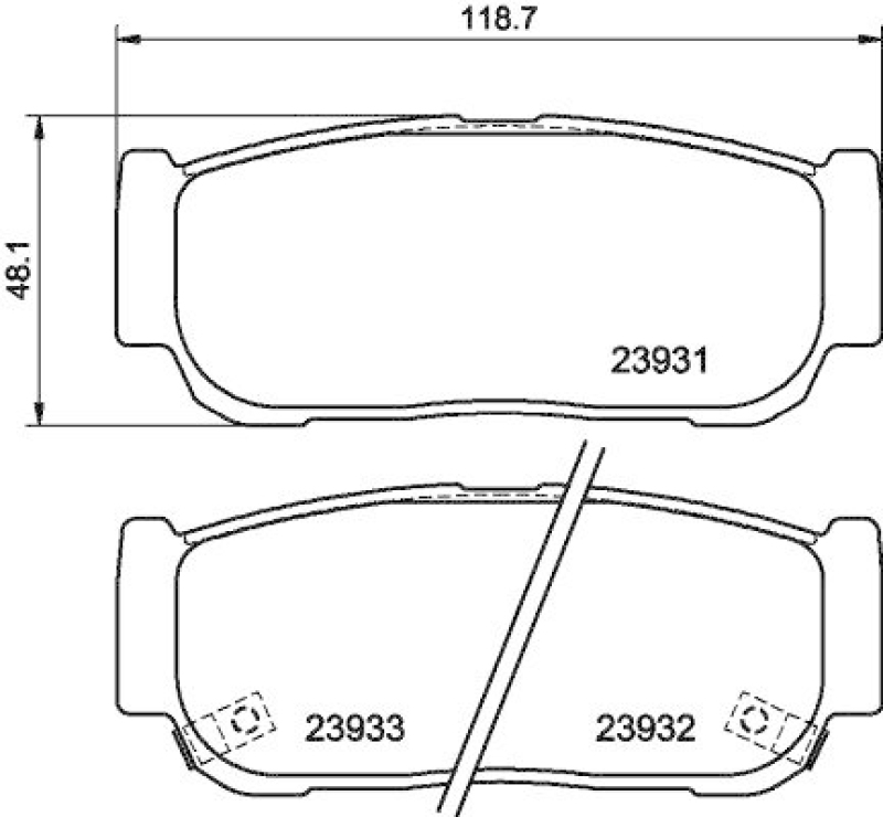 HELLA Bremsbelagsatz, Scheibenbremse 8DB 355 020-221