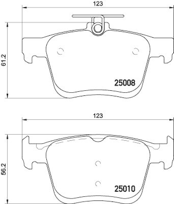 HELLA Bremsbelagsatz, Scheibenbremse 8DB 355 020-271