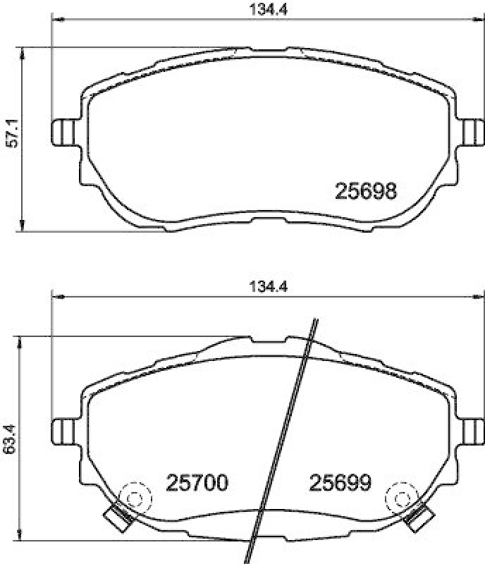 HELLA Bremsbelagsatz, Scheibenbremse 8DB 355 020-281