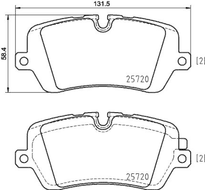 HELLA Bremsbelagsatz, Scheibenbremse 8DB 355 020-361