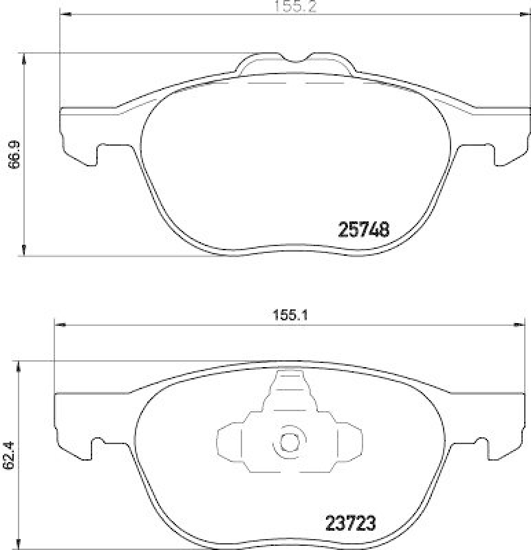 HELLA Bremsbelagsatz, Scheibenbremse 8DB 355 020-411