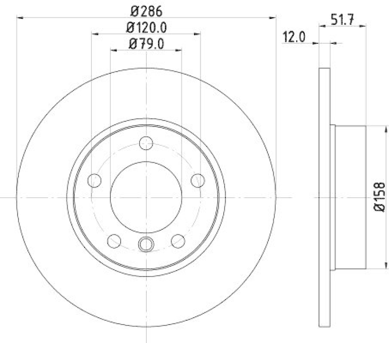 2x HELLA Bremsscheibe PRO High Carbon 8DD 355 127-031