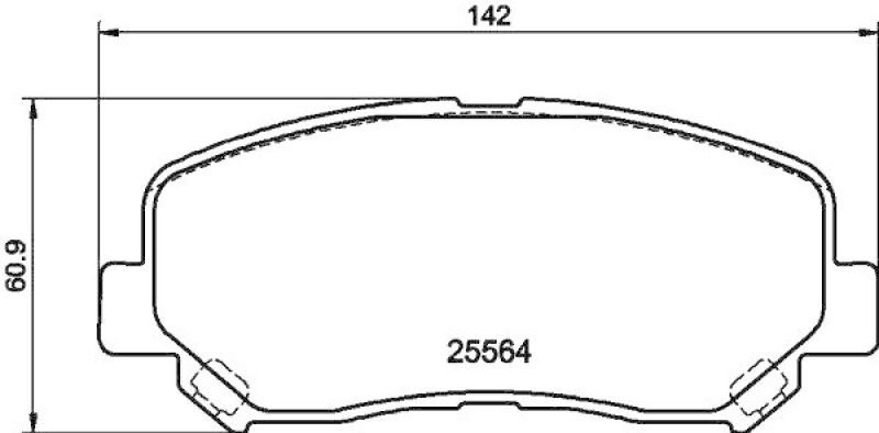 HELLA Bremsbelagsatz, Scheibenbremse 8DB 355 020-511