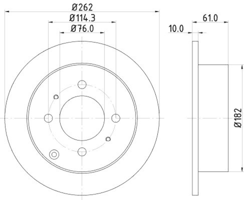 2x HELLA Bremsscheibe 8DD 355 110-941