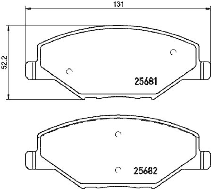 HELLA Bremsbelagsatz, Scheibenbremse 8DB 355 020-521