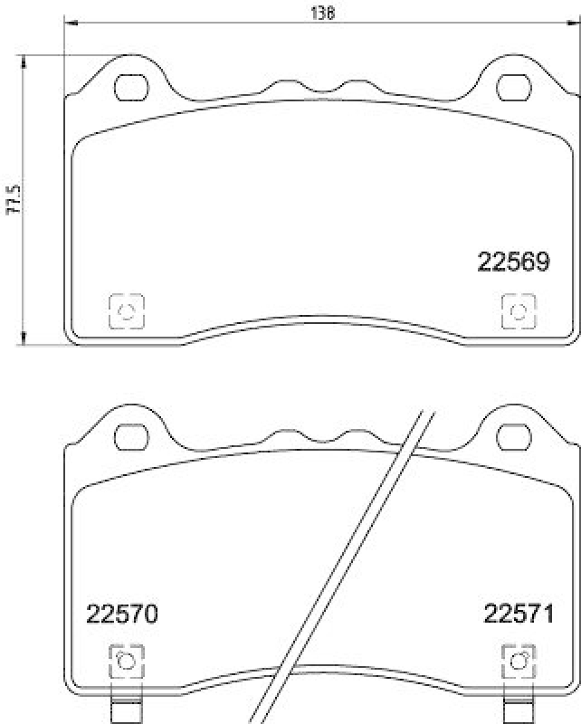 HELLA Bremsbelagsatz, Scheibenbremse 8DB 355 025-831