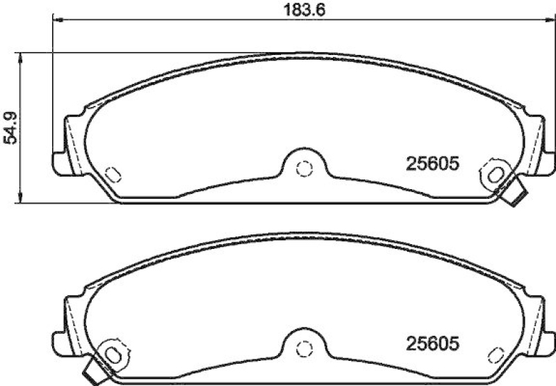 HELLA Bremsbelagsatz, Scheibenbremse 8DB 355 020-541