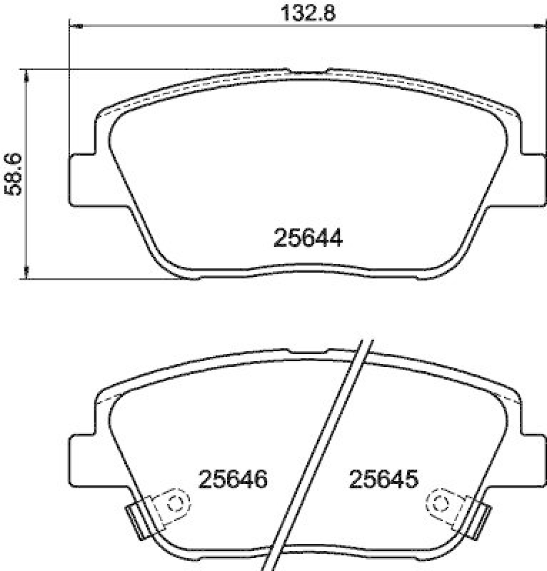 HELLA Bremsbelagsatz, Scheibenbremse 8DB 355 020-551