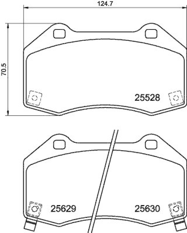 HELLA Bremsbelagsatz, Scheibenbremse 8DB 355 025-891
