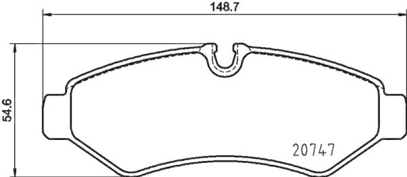 HELLA Bremsbelagsatz, Scheibenbremse 8DB 355 036-861