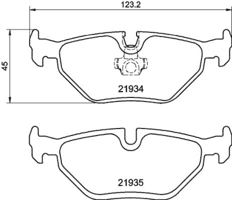 HELLA Bremsbelagsatz, Scheibenbremse 8DB 355 008-761