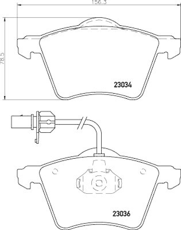 HELLA Bremsbelagsatz, Scheibenbremse 8DB 355 008-771