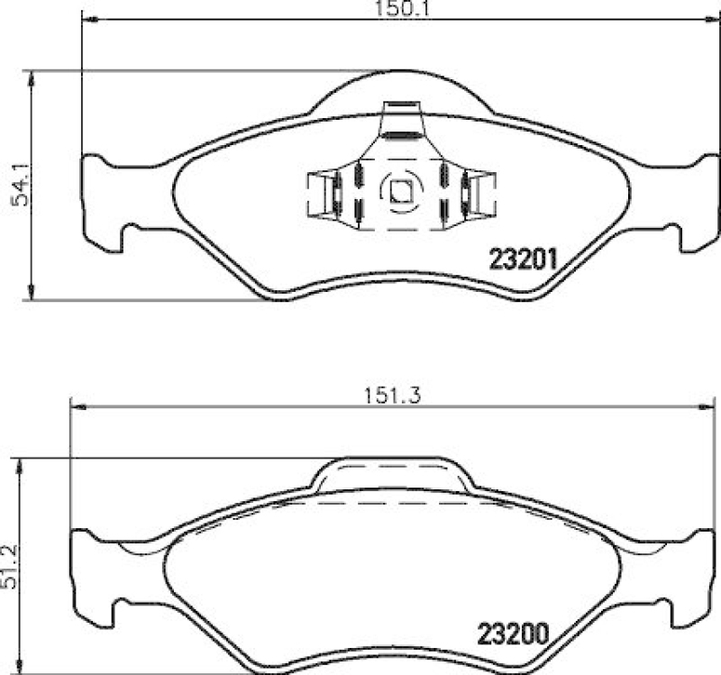 HELLA Bremsbelagsatz, Scheibenbremse 8DB 355 008-891